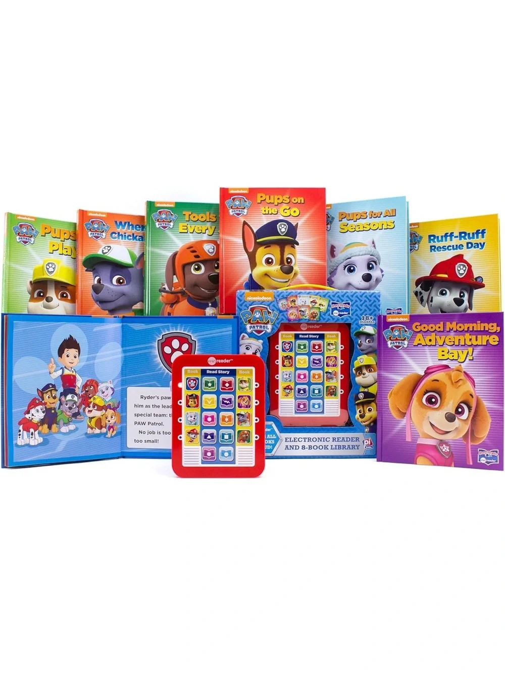 PAW Patrol Electronic Reader and 8-Book Library - New in box